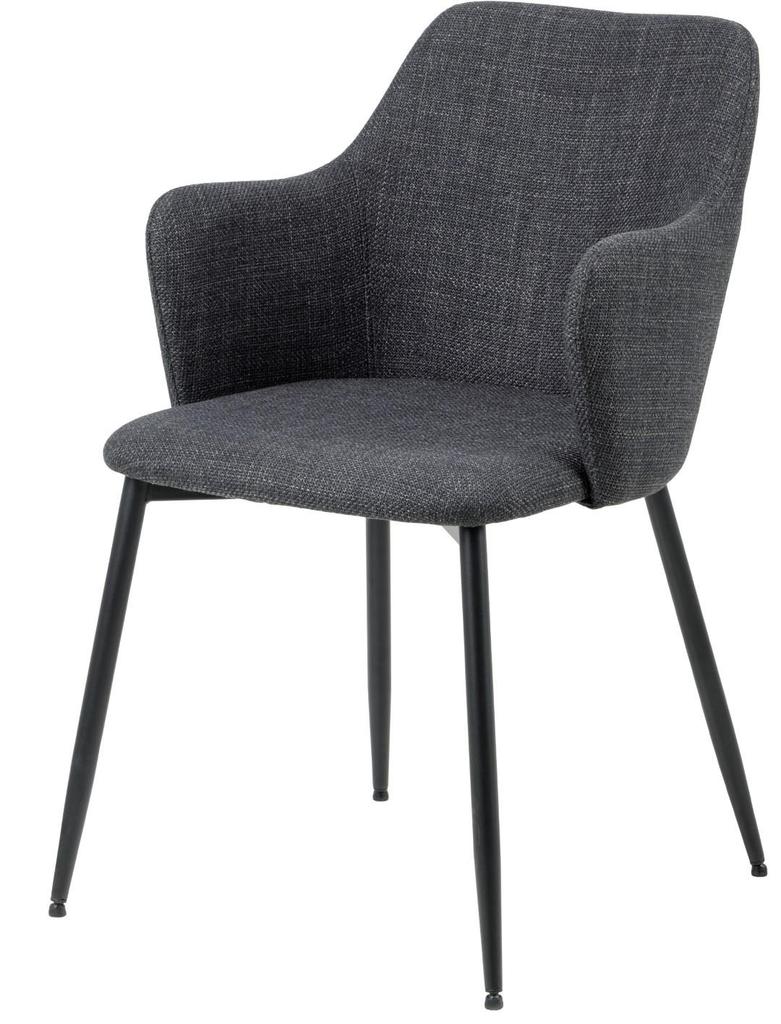 Ilsa chair with armrests, gray