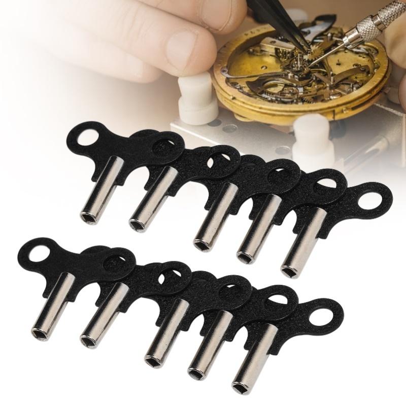 10pcs Clock Winding Key Steel Wall Clock Mechanical Desk Clocks Key Repairing Accessory