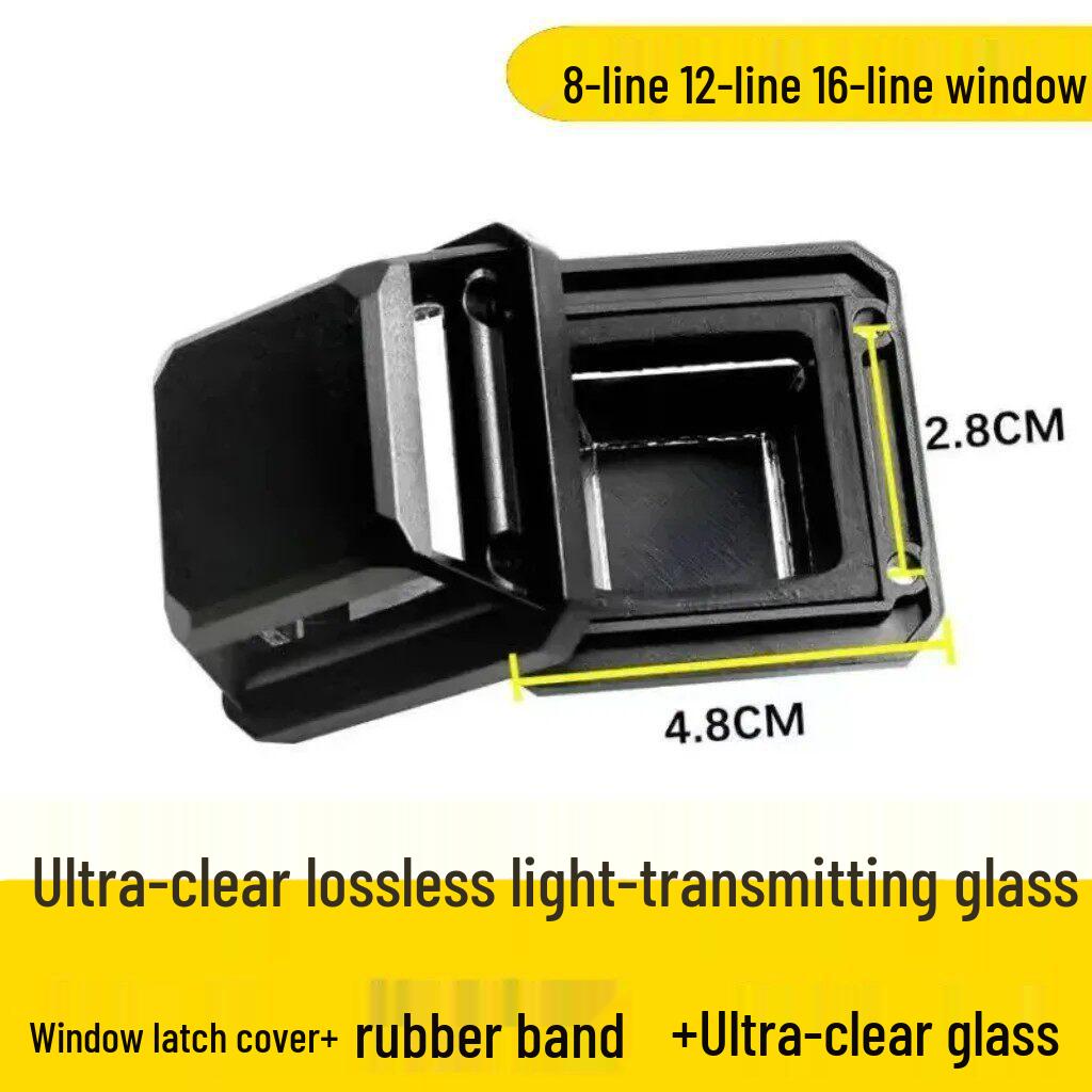 360° Infrared Laser Level With 8 & 12-Line Projection, Universal Glass Lampshade and Window Marking Tool Accessories