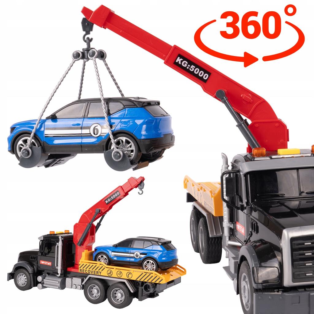 [PACZB] Tow Truck with Crane, LED Sound + Car Z3156