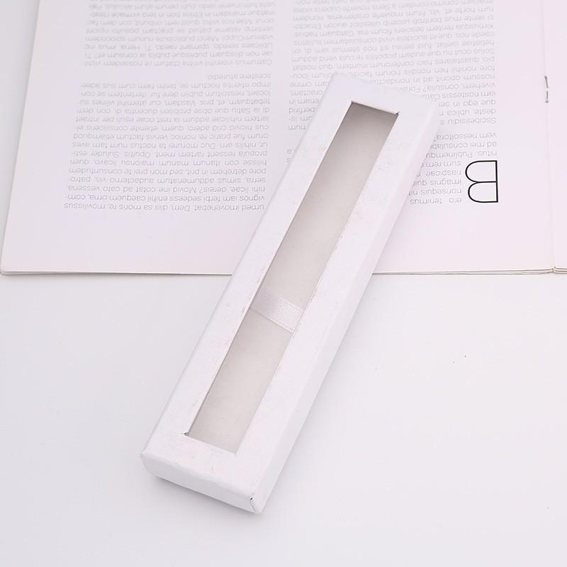 Creative Transparent Pen Box With Window Cover For Office Supplies And Gift Use