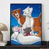 Analisi Pittura Diamante Disney Le Avventure della Famiglia Gatto Ritratto di Gruppo Opera d'Arte Strass Mosaico 5D Fai da Te Punto Croce Regalo/Decorazione per la Casa
