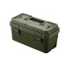 Vintage Industrial Stackable Storage Box with Flip-Top Lid for Home or Car