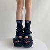 Leg Warmers Women Autumn Winter Cotton Knitted Foot Cover Girls Leg Warmers Lolita Kawaii Cute Loose Long Socks Stockings Women