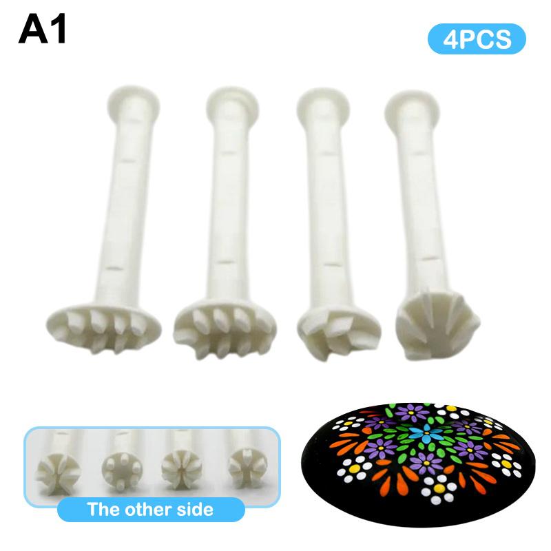 Flower Floral Dotting Tools Set Dot Painting Pen Embossing Tool Art Stamp Pen DIY Graffiti Flowers Butterflies Moon Pattern