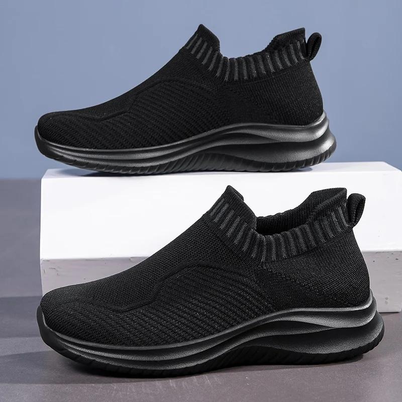 New Spring Summer Women Shoes Knitting Sock Women's Sneakers Breathable Women Flat Shoes Soft Bottom Casual Walking Shoes