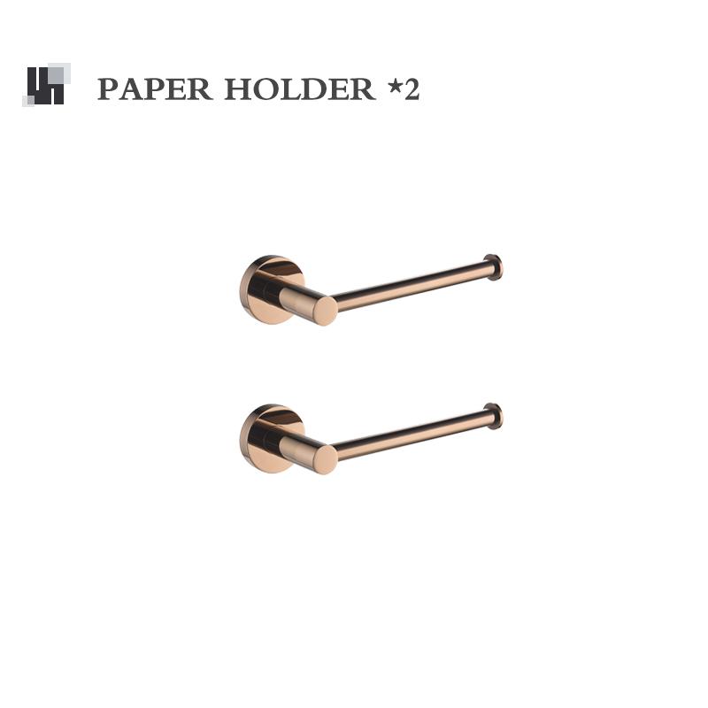 Rose Gold Stainless Steel Wall Towel Rack Toilet Paper Holder Wall Hook Bathroom Accessories
