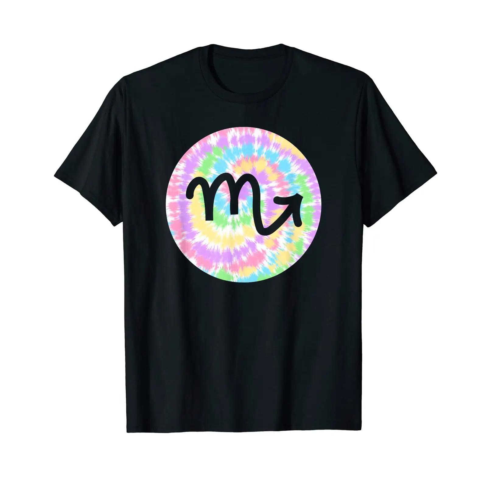

Skorpion Sternzeichen Horoskop Schild Bunt Tie Dye Hippie T Shirt vintage Washed Breathable graphic streetwear S разноцветный