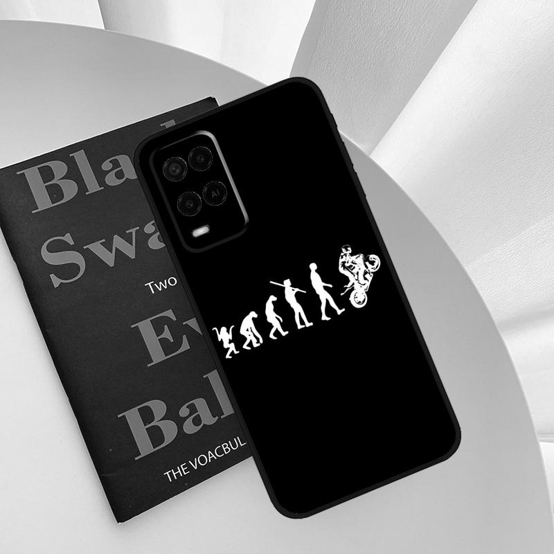 Moto Bike Motocross Case For Oppo A52 A72 A76 A96 A54 A74 A94 A54S A57S A58 A78 A98 A57 A77 A15 A16 A17 Cover