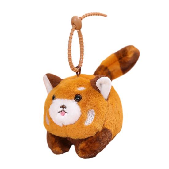 Puppy Plush Keychain with Pull-String Wagging Tail Cute Squeaky Cat Stuffed Toy for Bags Backpacks Soft Huggable Interactive Birthday Gift for Kids