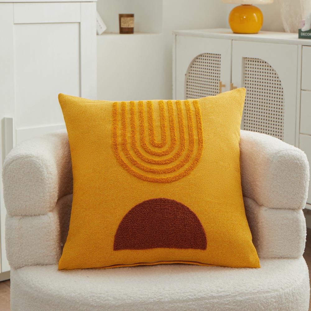 Towel Embroidered Pillowcase Without Core, Light Luxury and High-end Bedside Cushion