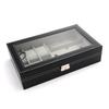 Simple Transparent Lid Large Capacity Watch Glasses Box Store 6 Watches and 3 Glasses