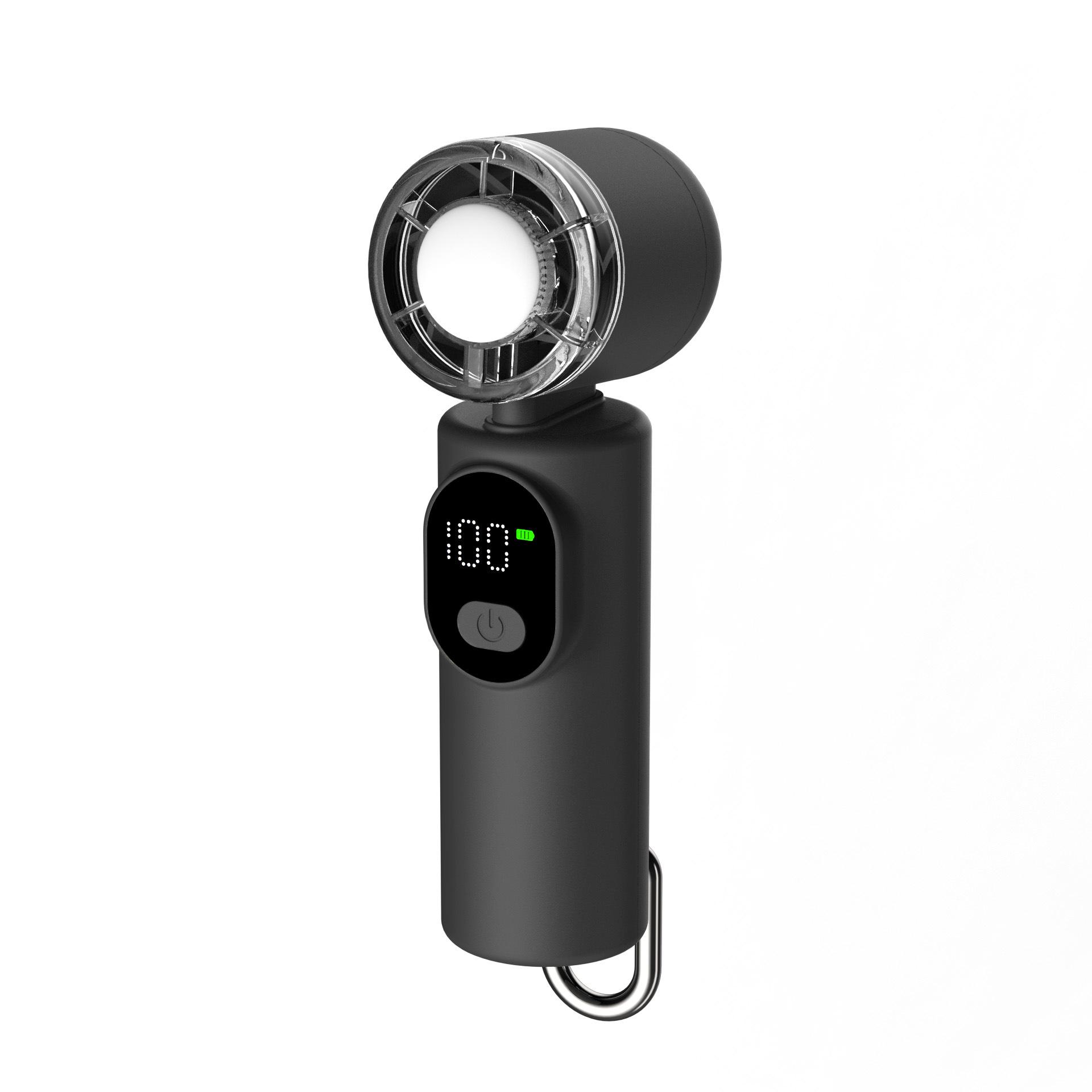 A High-speed and Powerful Desktop Fan, Small Mini Handheld Fan, Portable High-speed Fan, 5 Speeds чёрный