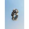 Totenkopf-Skelett-schwarzer verstellbarer Ring
