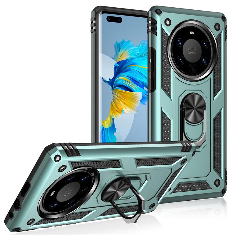 Etui dla Huawei Mate 40 Pro Plus Luksusowy Pancerz Magnetyczny Uchwyt Pierścień Etui na Telefon Dla Mate 40 Lite 40 Pro 40 Wstrząsoodporna Tylna Pokrywa