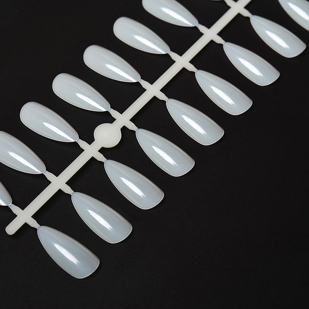 kads 10Pcs 24 Almond False Nail Tips Fake Nail Polish Color Chart Display Board Nail Art Practice Display