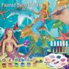 New Creative Mermaid Doll DIY Painting Set for Kids - Handmade Non-Plaster Coloring Toy