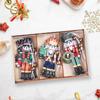 9Pcs/Set Wooden Nutcracker Soldier Nutcracker Pendants Crafts Collectible Nutcracker Christmas Ornaments for Holiday Xmas Decor