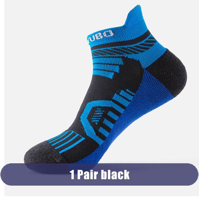 Man Sport Ankle Crew Socks Cotton Towel Bottom Sweat-Absorbing Compression Fitness Bike Run Outdoor Cycling Boat Socks 4 Seasons