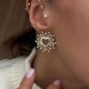 Sun Rhinestone Stud Earrings Zircon Heart Earring Aesthetic Star Earrings  Party Favors