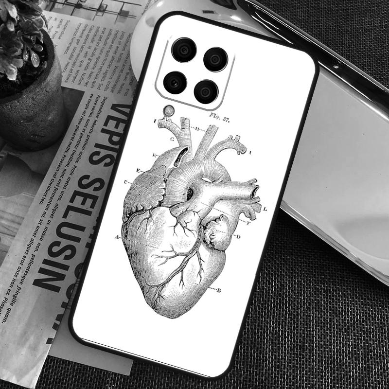Human Heart Anatomy For Samsung Galaxy M55 M15 M13 M23 M33 M53 M30s M31s M12 M32 M52 M20 M21 M51 M34 M54 Case