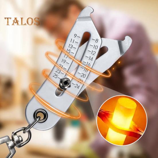 Portable Thread Size Checker Keychain Precision Thread Ruler Precise Nut And Bolt Thread Checker Inch Metric Hexagon Nut Thread Measuring Gauge