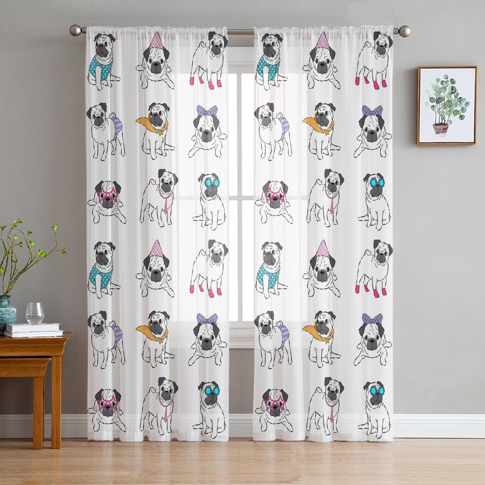 Прозрачные шторы для спальни — фото 13