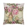 Sweet Cherub And Pink Roses Shabby Chic Throw Cushion Pillow Cover Pillowcase Shabby Chic Pink Roses Rose Paintings Hand