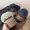 New Denim Patchwork Baseball Cap Fashion Letters Embroidery Long Brim Peaked Hat For Men Women Hip Hop Caps Streetwear