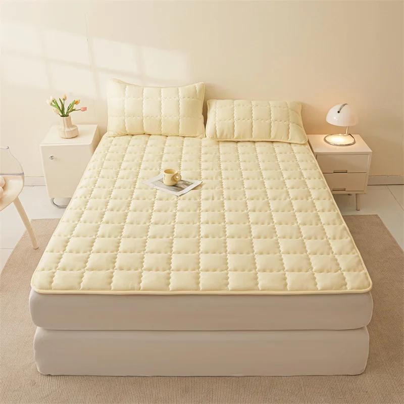 Class A Skin-friendly Abraded Mattress, Bed Mattress Padded Mattress Available In All Seasons Solid Color Grid