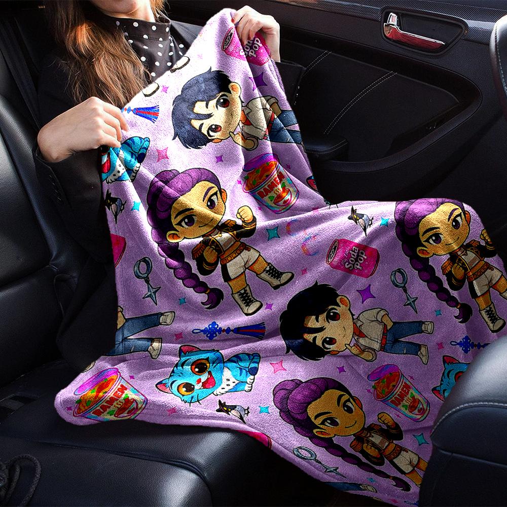 Kawaii Characters Snacks Blanket Soft Throw Blanket For Home Bedroom Bed Sofa Travel Office Solid Christmas Blanket