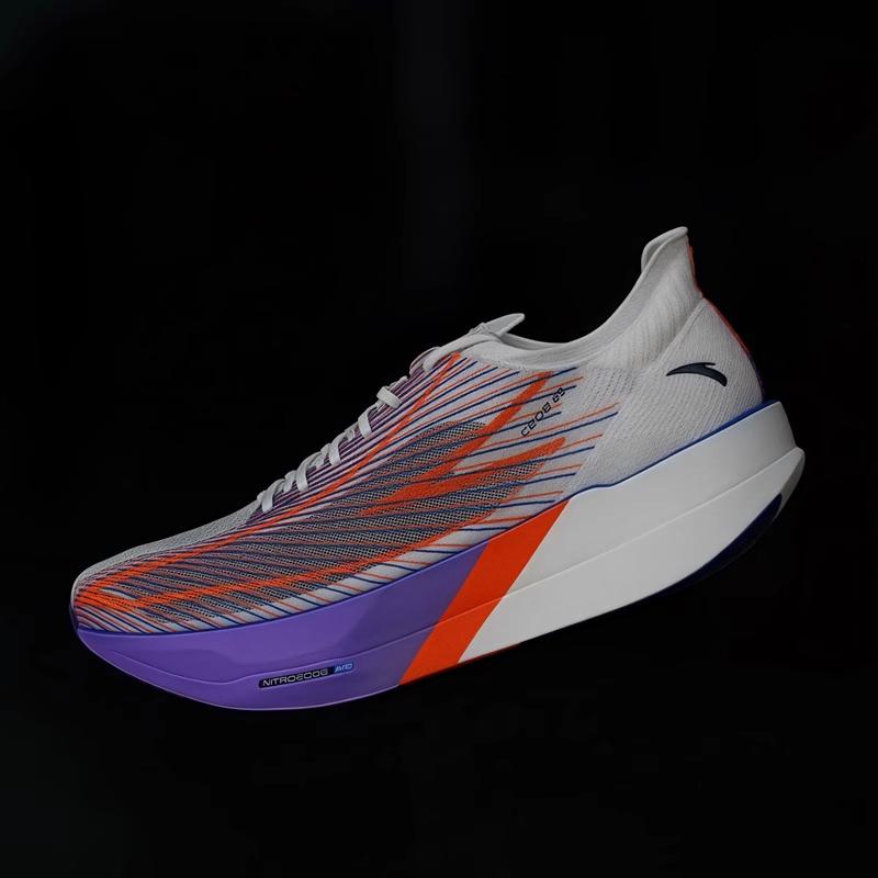 New Anta C202 G9 Low-Top Running Shoes Women's Purple Orange White 122515573-3