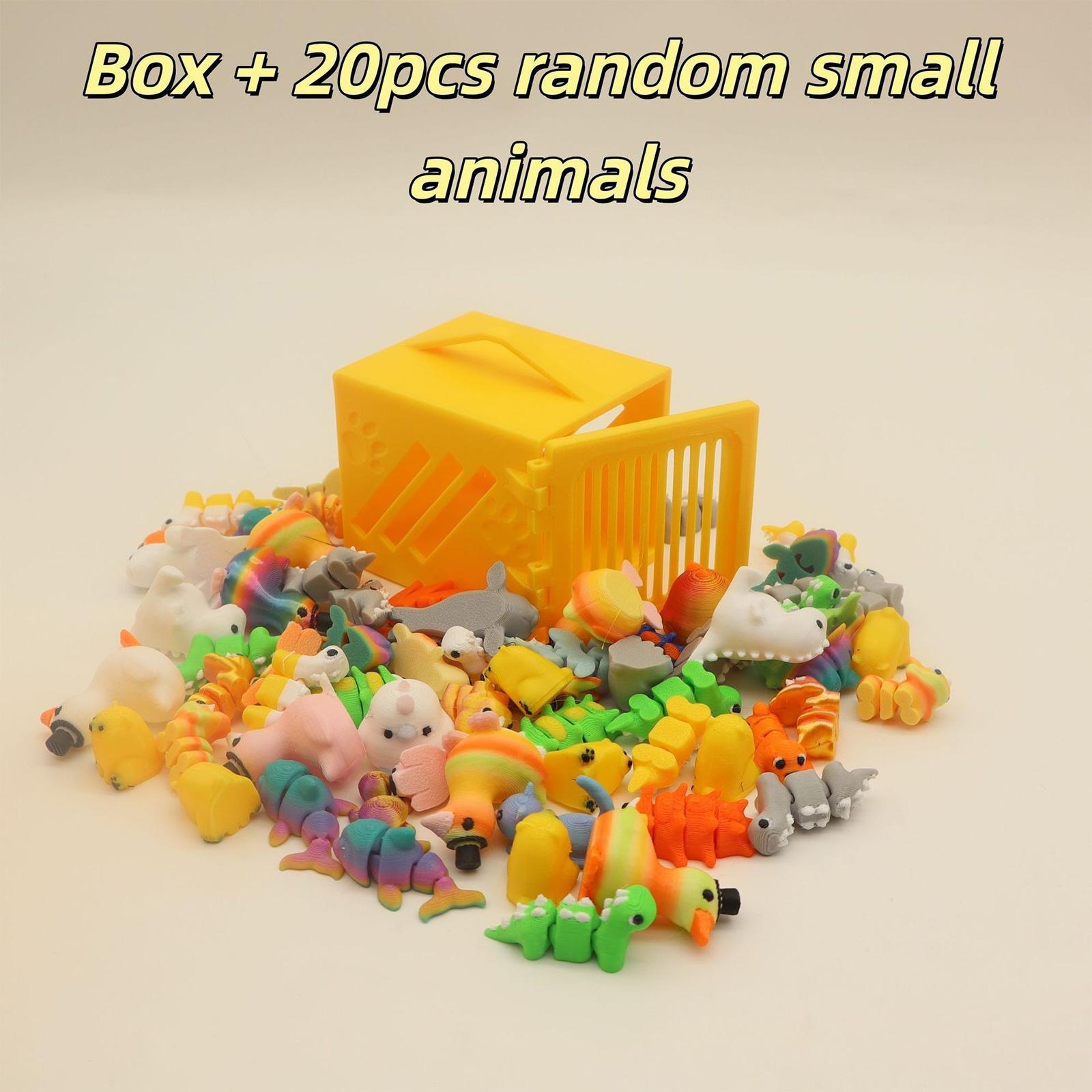 

20-piece Random Small Animal Set Ornaments, Lifelike Animal Models For Microscopic Decoration жёлтый