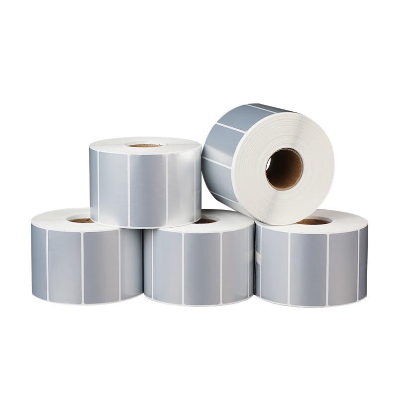 Matte Silver PET Barcode Label Stickers