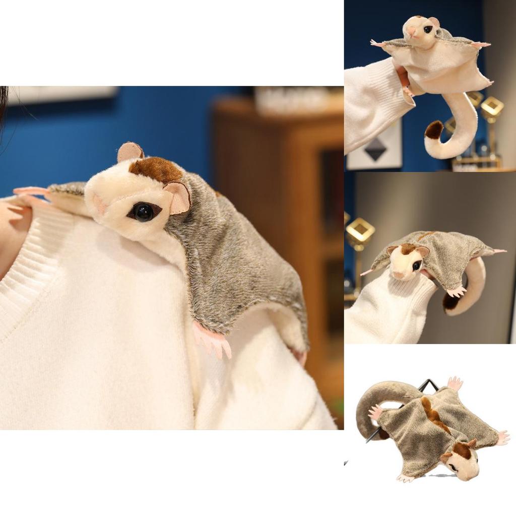 Realistic Sugar Glider Plush Toy With Magnetic Limbs Stuffed Animal Gift For Kids