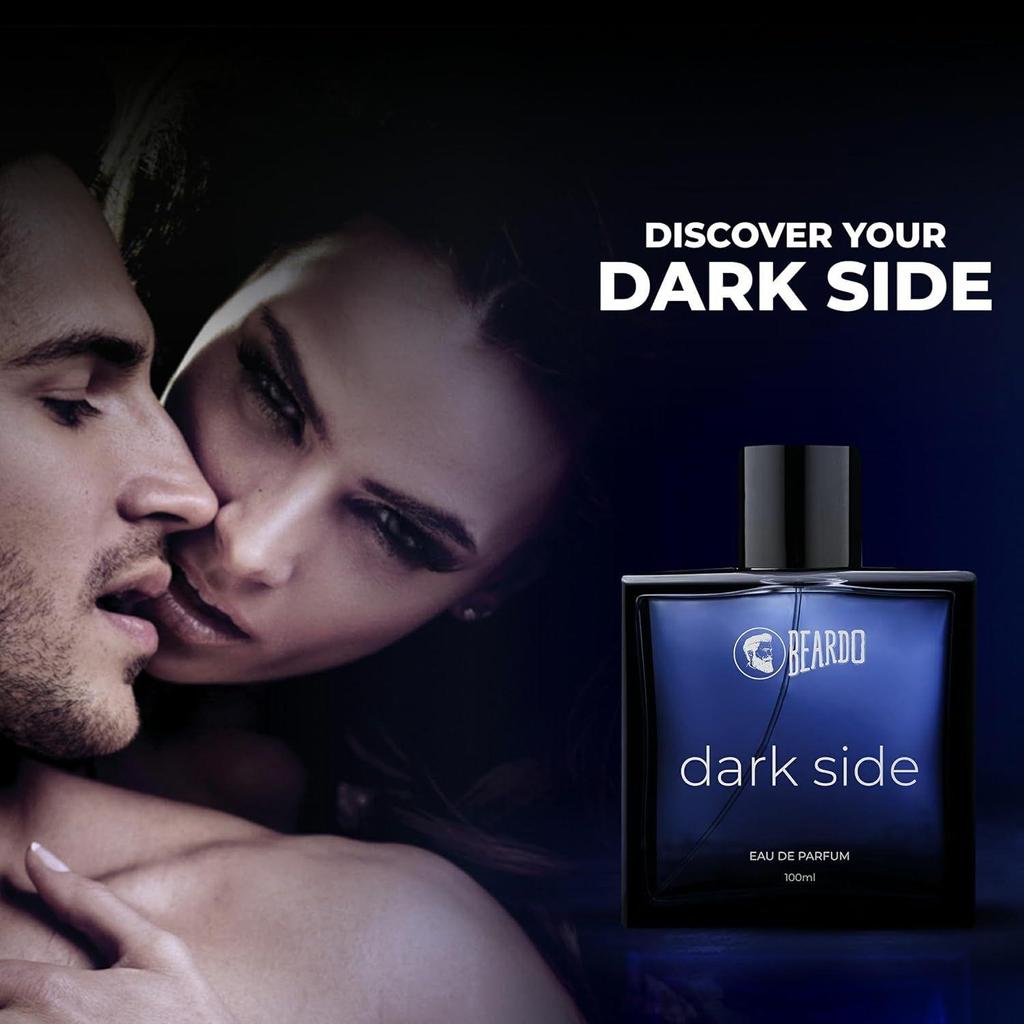 Beardo Dark Side მამაკაცის პარფიუმი, 100მლ | | მამაკაცის ხანგრძლივად მდგრადი პარფიუმი პაემნის ღამის სურნელისთვის | ტანის სპრეი მამაკაცებისთვის |
