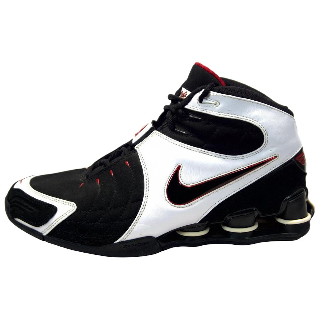 

Nike Shox VC 5 Leather Slip Resistant And Breathable Support Rebound Mid top Basketball Shoes Men s Black White 312764-001 44.5
