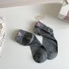 6Pairs Lolita JK Embroidery Bow Socks Sweet Socks Women Soft Ballet Tube Socks  Streetwear