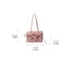 Bowknot Pleated Shoulder Bag Large Capacity Underarm Bag Trendy Armpit Bag  Girls