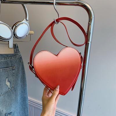Neu Super Hot Farbverlauf Mode frauen Schulter Tasche Umhängetasche Beliebte Beliebte und Beliebte Design Herz