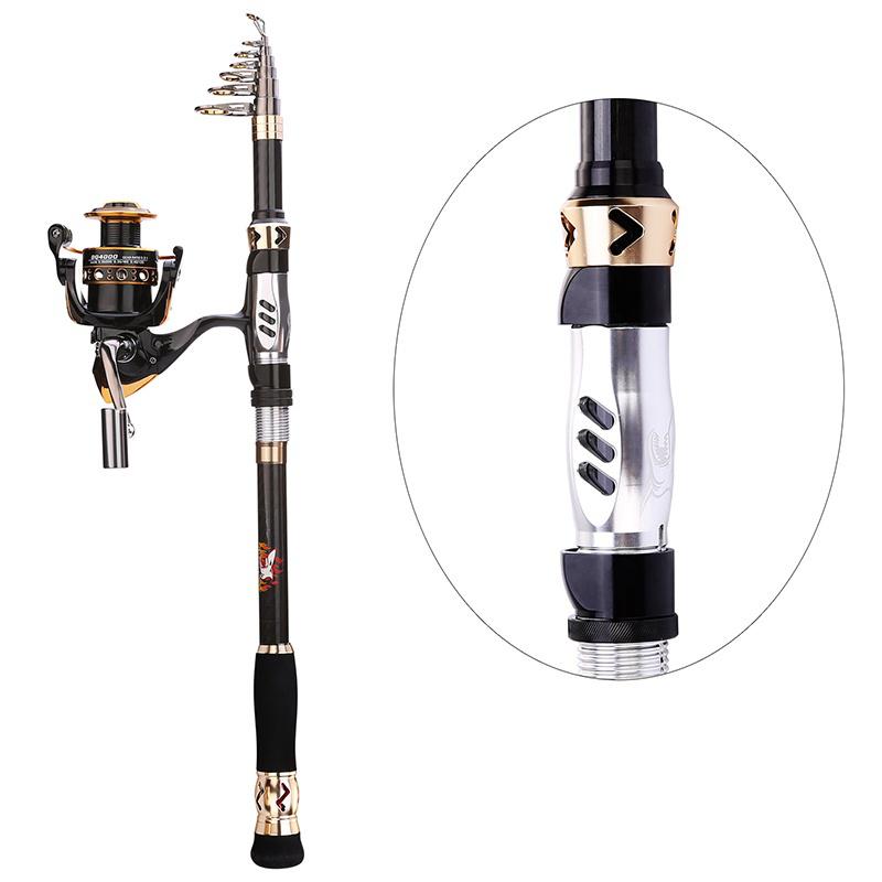 Spinning Rod and Reel Combo  Travel Freshwater Saltwater Fishing Tackle Sea Fishing Kits
