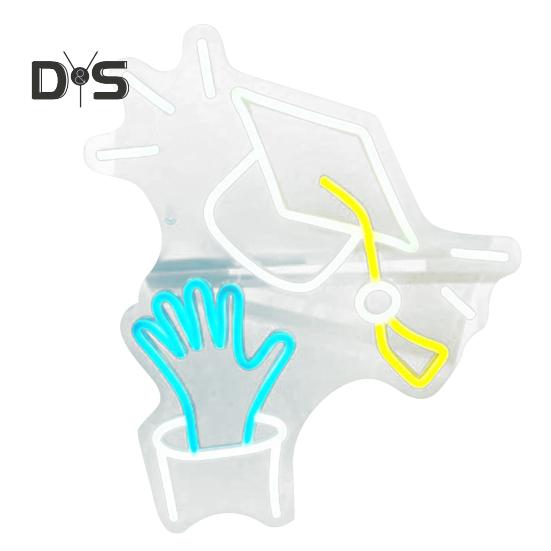 

Светодиодная неоновая вывеска Congrat Grad, не мерцает, яркость регулируется, питание от USB, ночник Congrat Graduation Sign K