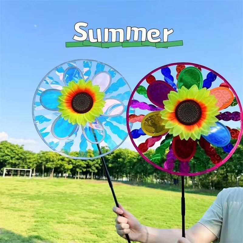 Colorful Double-Layer Sunflower Pinwheel – Festival & Outdoor Decoration Toy