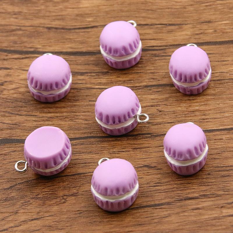 

5pcs/lot Cute 3D Macaron Cartoon Cookie Pendants Charms for DIY Jewelry Exquisite Making Accessories Handmade Earring Necklace 14x17mm(5pcs)