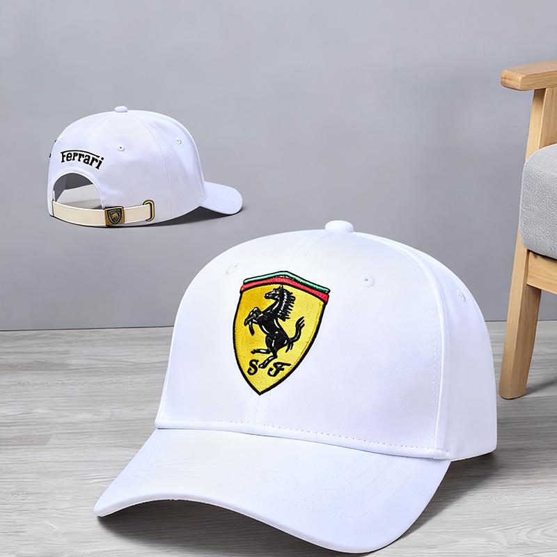 Baseball Cap Embroidered Adjustable Motorsport Hat Sun Protection Sports Cap For Ferrari Roma 488 Portofino F8 Roma Spider SF90