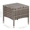 vidaXL 3-tlg. Bistro-Set Poly Rattan Grau