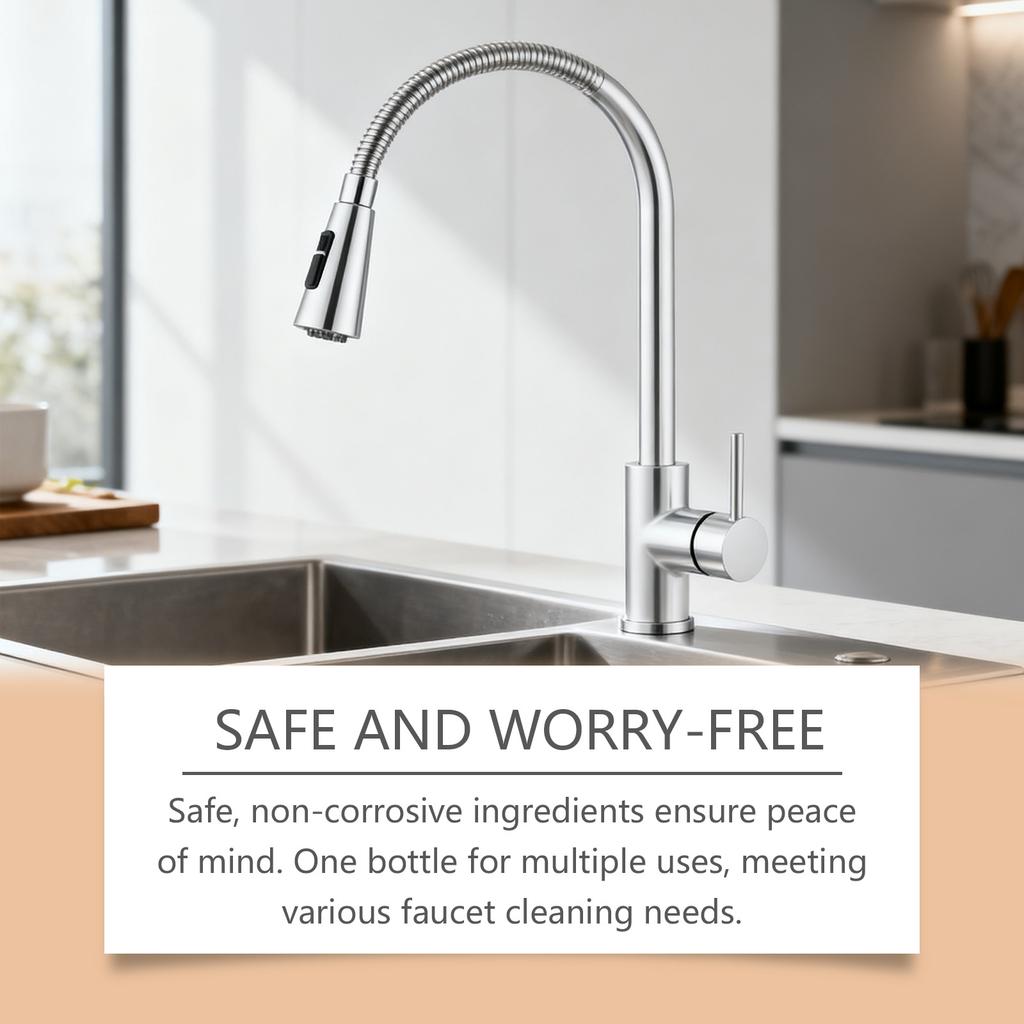 Faucet Cleaner Reduces Stubborn Water Stains. Faucet Shower, Steel Furniture Cleaner,120ML