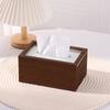 Rectangle Walnut Wood Grain Tissue Box Elegant Napkin Holder Wood Draw Paper Box  Restaurants