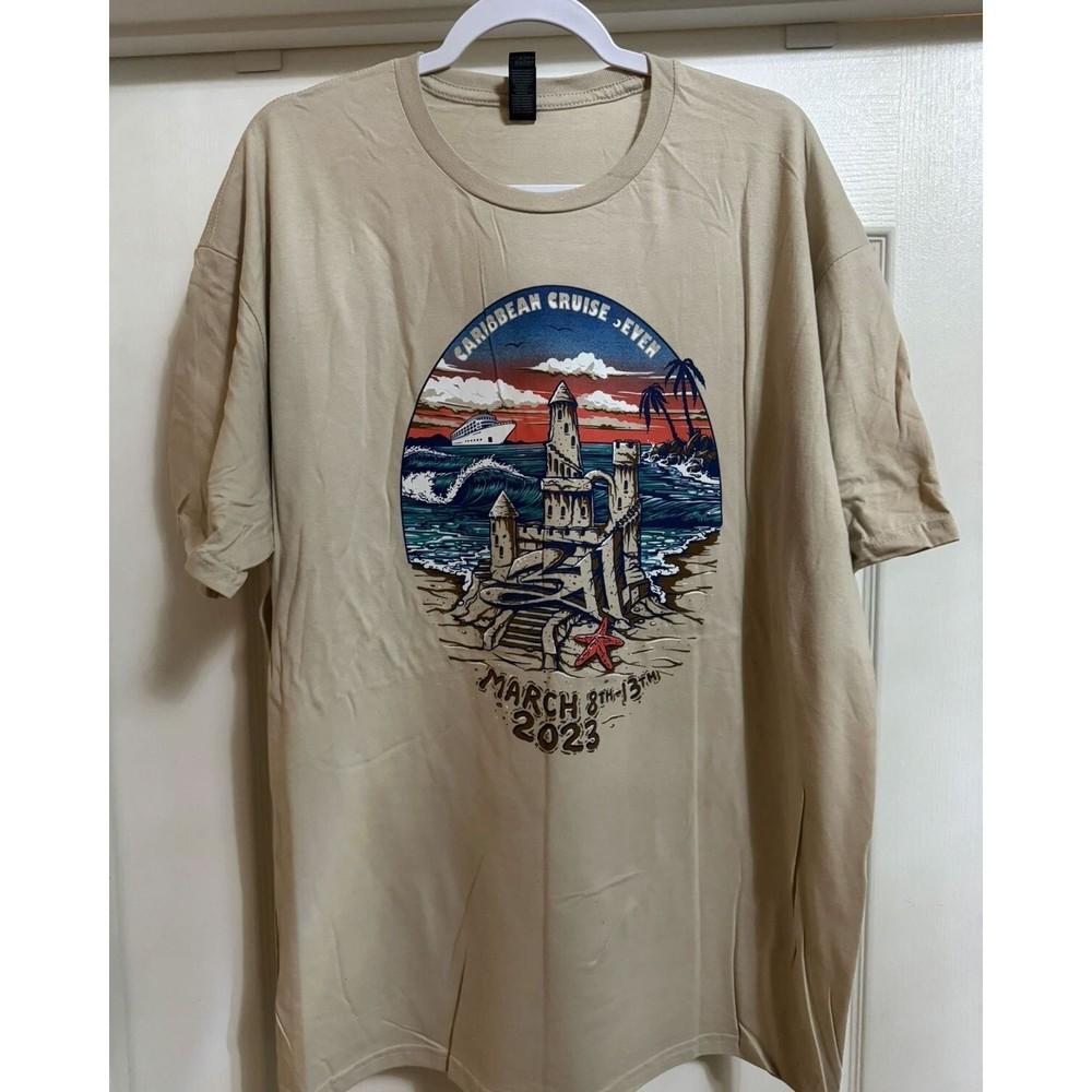 Caribbean Cruise Seven 2023 Band T-shirt Reprint Gift Fan Sand Unisex T-Shirt S