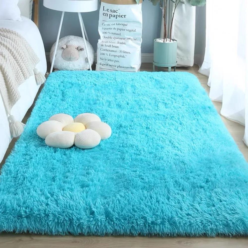 Beige Fluffy Shaggy Rug Ultra Soft Plush Non-Slip Washable Carpet for Bedroom, Living Room, Cozy Home Decor